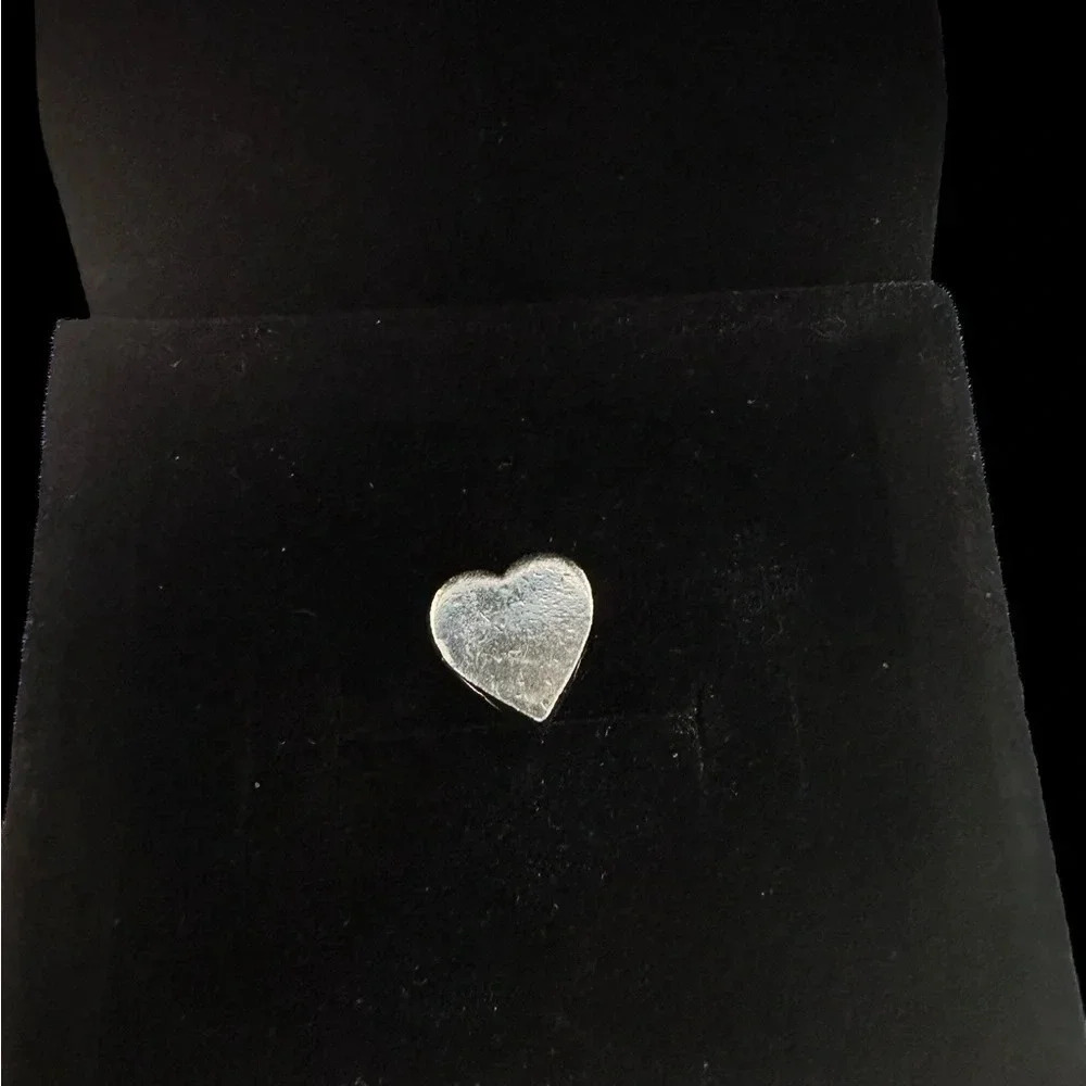 Sterling silver heart for charm bracelet